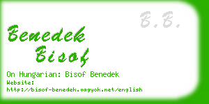 benedek bisof business card